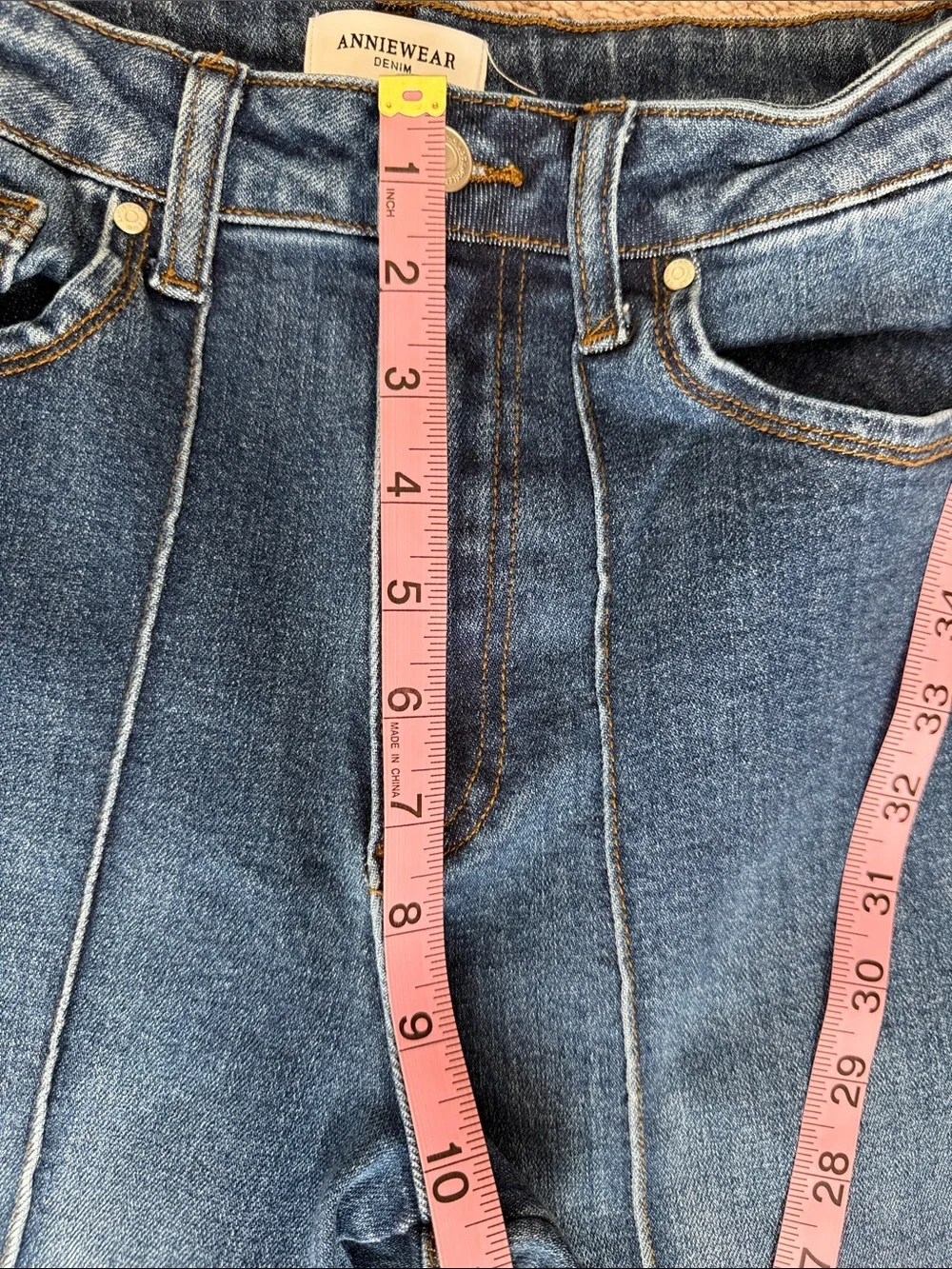 Anniewear Wide Leg Blue Women's Jeans